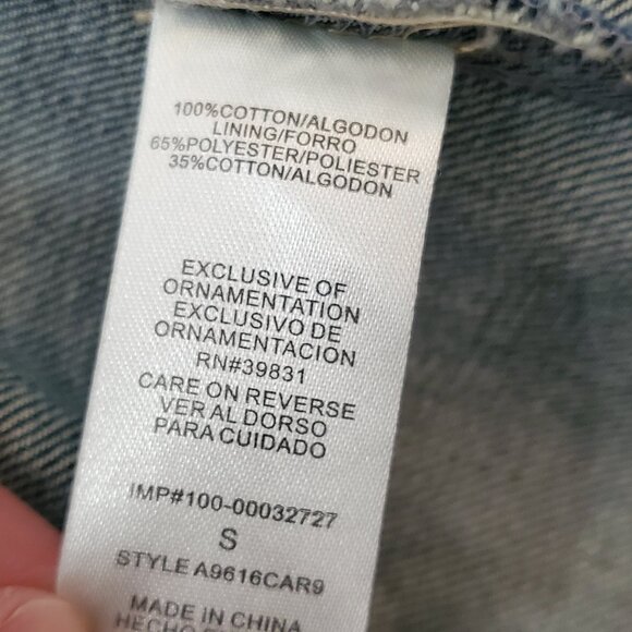 Democracy "Artisan Crafted" Blue Denim Jean Jacket - Size Small - Picture 10 of 10